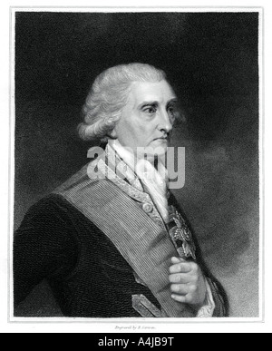 Bruno, 1er baron Rodney, officier de marine britannique, (1833).Artiste : E Scriven Banque D'Images