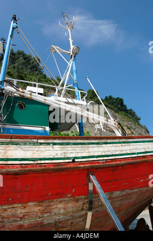 Port de pêche de Lastres, Costa Verde, dans le Nord de l'Espagne Banque D'Images