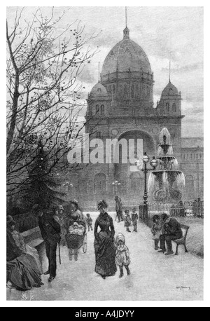 Le Carlton Gardens, Melbourne, 1886.Artiste : WJ Smedley Banque D'Images