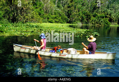 Les canoéistes sur Wekiwa River Wekiwa Springs State Park Banque D'Images