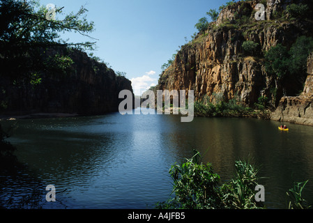 Katherine Gorge Territoire du Nord Australie canoë-kayak sur la rivière Banque D'Images