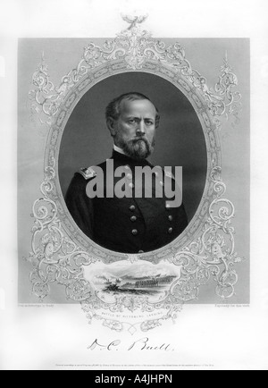 Général Don Carlos Buell, officier de l'Armée US, 1862-1867.Artist : Brandy Banque D'Images