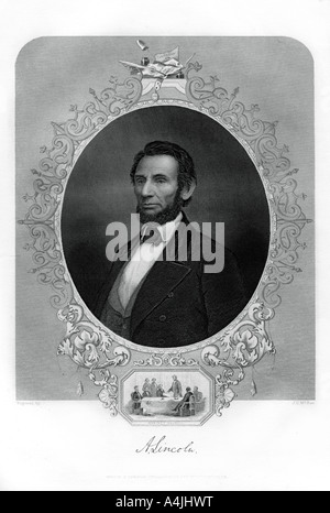 Le président Abraham Lincoln, homme politique américain, 1862-1867.Artiste : JC McRae Banque D'Images