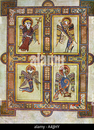 Les symboles évangéliques, AD 800, (20ème siècle). Artiste : Inconnu Banque D'Images