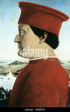 'Portrait de Federico da Montefeltro, duc d'Urbino', c1465. Artiste : Pietro della Francesca Banque D'Images