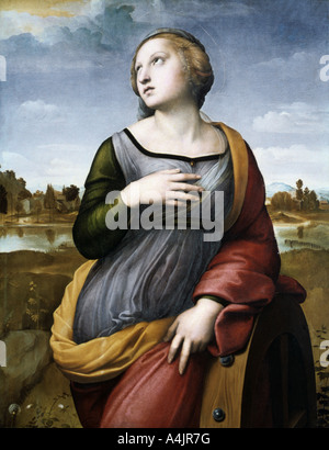 'Saint Catherine d'Alexandrie", c1507. Artiste : Raphael Banque D'Images