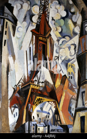 'La Tour Eiffel', 1910-1911. Artiste : Robert Delaunay Banque D'Images