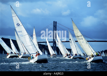 Course de voile "Une fois autour de Tjorn' au large de la côte ouest de la Suède Banque D'Images