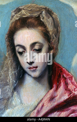 "Sainte Famille avec sainte Anne" (détail), c1590-1595. Artiste : El Greco Banque D'Images