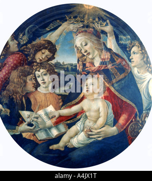 'Madonna du Magnificat", 1482. Artiste : Sandro Botticelli Banque D'Images