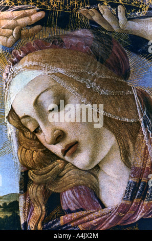 'Madonna du Magnificat" (détail), 1482. Artiste : Sandro Botticelli Banque D'Images