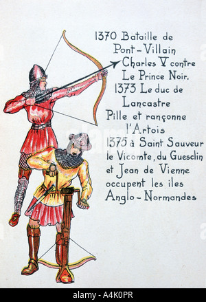 Les événements de la guerre de Cent Ans, (20e siècle). Artiste : Inconnu Banque D'Images