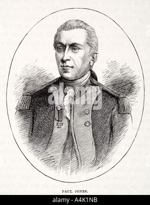 John Paul Jones chappel 1747 1792 Amérique Amérique USA officier de marine de la marine de guerre révolution bataille mer corsaire marine nautique ma Banque D'Images