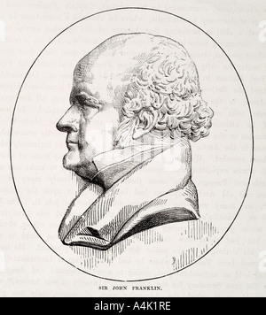 Sir John Franklin 1786 expédition 1847 passage du nord-ouest au piège glace marine nautique Voile polaire maritime arctique mauvais sort Banque D'Images