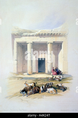 'Entrée de la grotte de Beni Hassan', 19e siècle. Artiste : David Roberts Banque D'Images