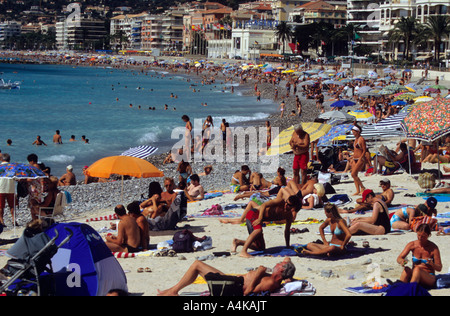 Menton, Plage de la Condamine Alpes-Maritimes, 06, France, French Riviera, cote d'azur, de l'Europe Banque D'Images