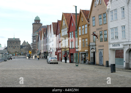 Shop fronts à Bergen Banque D'Images