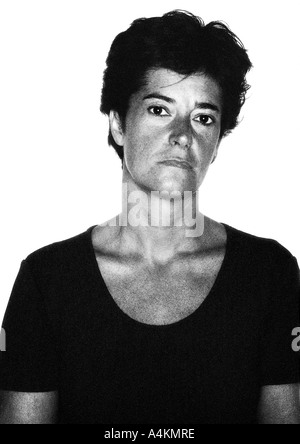 Woman, portrait, b&w. Banque D'Images