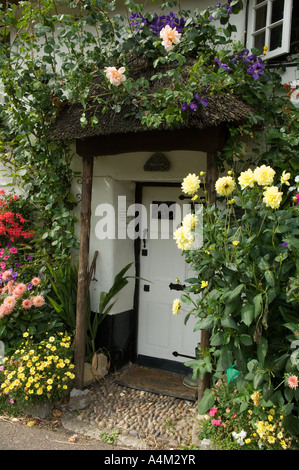 Porte avant, Coombe 'cottage' , Village de Branscombe, Devon Banque D'Images