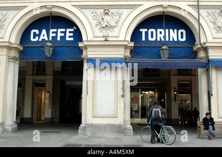 Caffe Torino Piazza San Carlo Turin Italie Banque D'Images