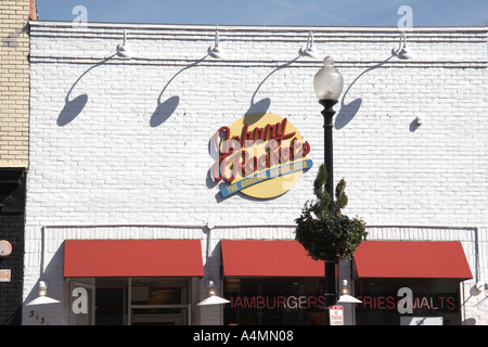 Johnny Rockets hamburger et le malt shop sur M Street Georgetown Washington DC USA Banque D'Images