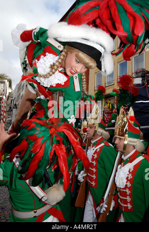 Les danseurs du carnaval de Cologne, en Allemagne. Banque D'Images