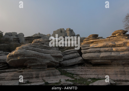 Zone d'intérêt géologique du Torcal de Antequera malaga espagne Banque D'Images