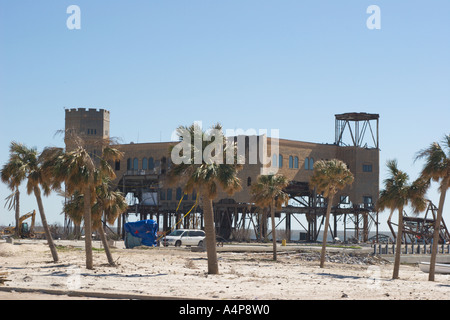 Treasure Bay Casino est vidé et échoué par l'ouragan Katrina à Biloxi Mississippi Banque D'Images