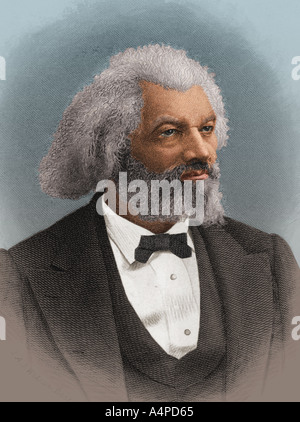 Portrait de Frederick Douglass, abolitionniste américain et écrivain. Banque D'Images