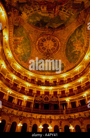 L'intérieur, de l'Opéra de Manaus, l'Opera House, le Teatro Amazonas, Manaus, l'état d'Amazonas, Brésil Banque D'Images