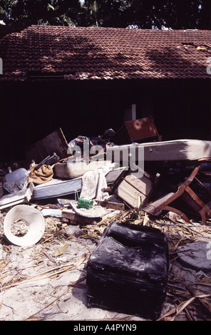 Ville de plage de Phuket après le tsunami destruction Banque D'Images