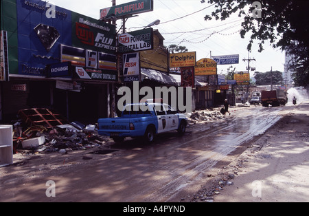 Ville de plage de Phuket après le tsunami destruction Banque D'Images