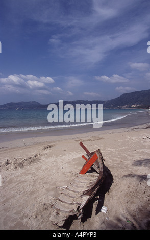 Ville de plage de Phuket après le tsunami destruction Banque D'Images