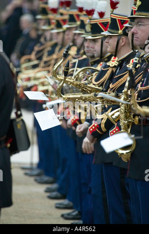 Garde d'honneur au cours de célébration officielle de vétérans français de guerres en Afrique du Nord Paris France Décembre 2003 Banque D'Images