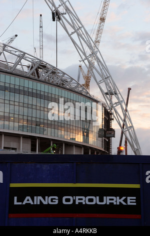 À la construction du nouveau stade de Wembley Banque D'Images