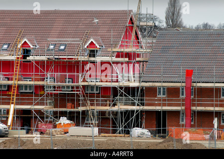 De nouveaux logements en construction dans l'East Anglia, en Angleterre. Banque D'Images