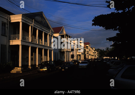 7441 Paramaribo ou du secteur riverain du centre-ville historique est un site du patrimoine mondial de l'Unesco Banque D'Images