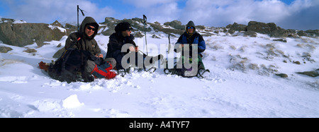 Les alpinistes Stob Ghabhar, Ecosse Banque D'Images