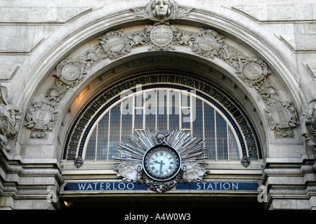 La gare de Waterloo London UK Banque D'Images