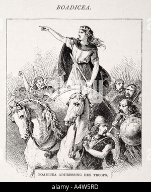 La Reine britannique Boudicca Boadicea Iceni Briton lutte ROMAINE Rome invader cheval soldat char d'événements lead point la guerre de la couronne rebelle ri Banque D'Images