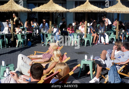 Café Restaurant Scholz sur la marché Baden Wuerttemberg Stuttgart Allemagne Banque D'Images