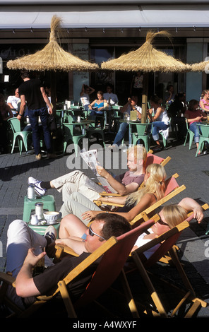 Café Restaurant Scholz sur la marché Baden Wuerttemberg Stuttgart Allemagne Banque D'Images