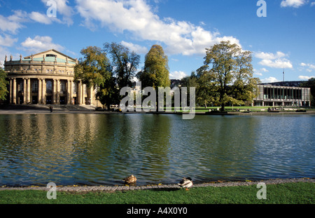 Théâtre d'Etat et le parlement de l'état Allemagne Baden Wuerttemberg Stuttgart Banque D'Images