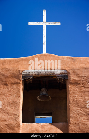 Église de la Mission San Miguel, Santa Fe, New Mexico, United States Banque D'Images