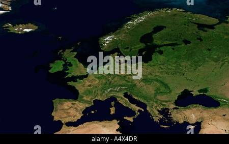 Optimisation de l'Europe et de la nouvelle version d'un original de l'image de la NASA Banque D'Images