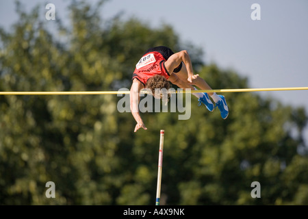 Du triple saut (Tim Lobinger) Banque D'Images