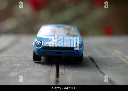 Début 1980 s Scalextric Vintage Rare voiture Datsun 260Z C 53 Bleu Voiture Banque D'Images