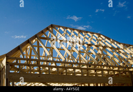 La construction de nouveaux pans de toiture Banque D'Images