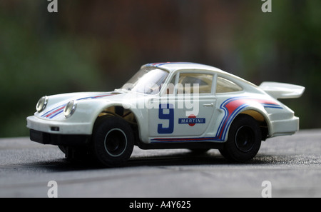 Début 1980 s Scalextric vintage Rare voiture Porsche Turbo 935 C 115 Blanc Voiture Banque D'Images