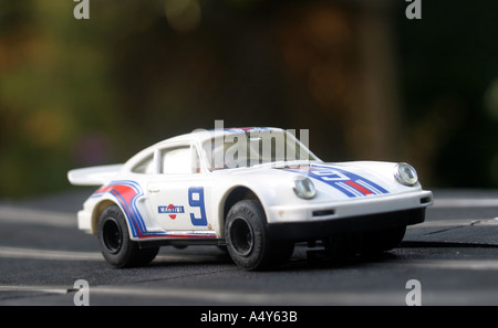 Début 1980 s Scalextric vintage Rare voiture Porsche Turbo 935 C 115 Blanc Voiture Banque D'Images